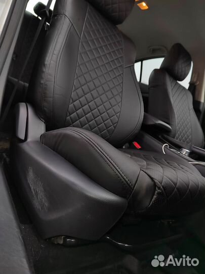 Чехлы mazda 6 gj/автопилот экокожа ромб чёрные