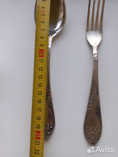 Ложка и вилка Зиш мельхиор СССР