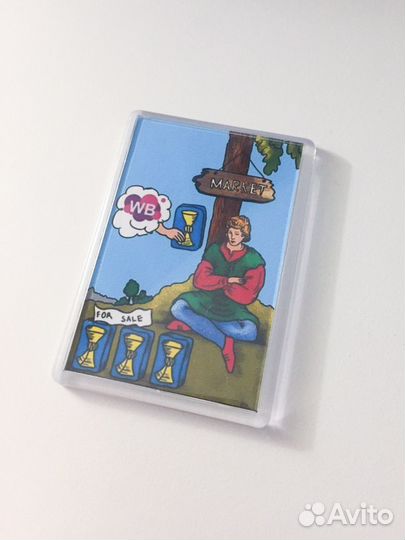 Магнит таро 4 кубков