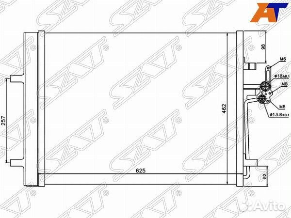 Радиатор кондиционера ford, land rover, volvo