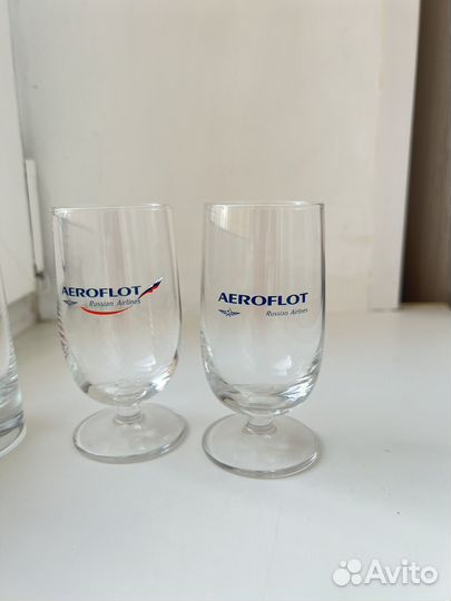 Бокалы рюмки стаканы бизнес класс Аэрофлот
