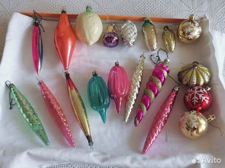 Елочные игрушки времен СССР 50-х и 60-х