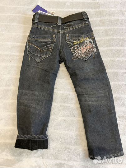 Джинсы утепленные для мальчика 128/134