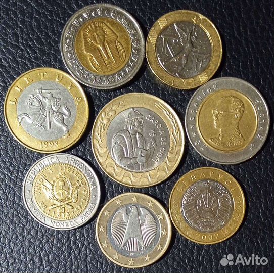 Биметалические монеты разных стран