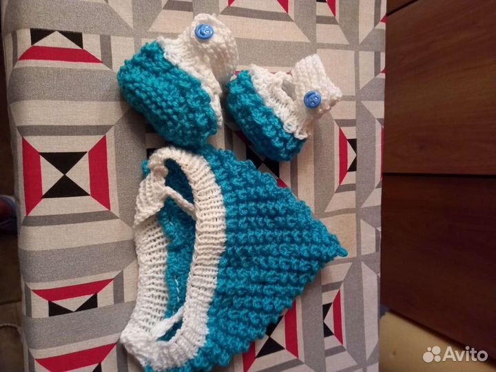 Пинетки и шапочка новые