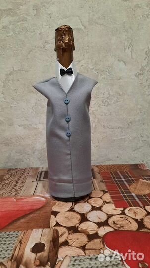 Свадебные украшения на бутылки