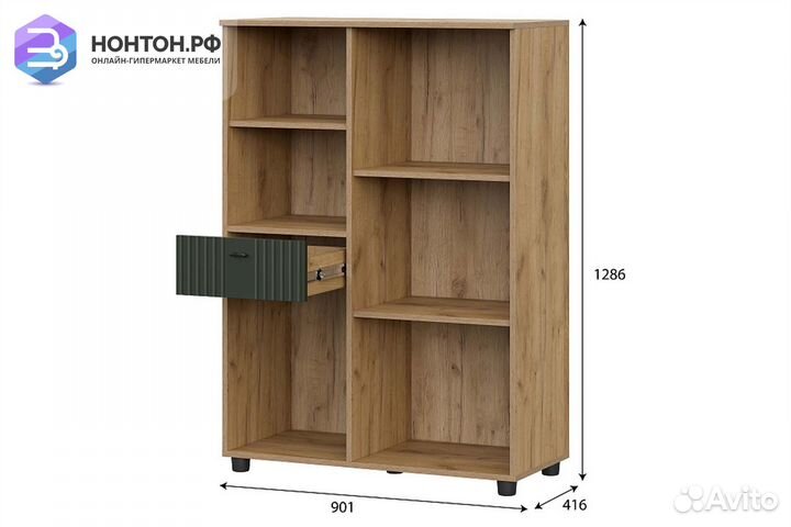 Шкаф двухдверный Милан дуб золотой / олива софт