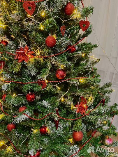 Ель искусственная заснеженная 210 см ёлка бу