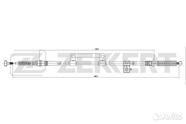 Трос стояночного тормоза левый Kia Cerato