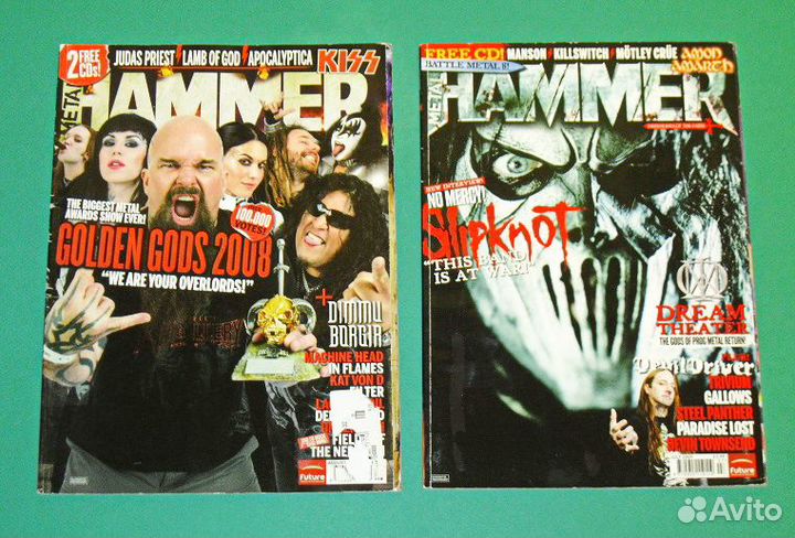 Два журнала Metal Hammer 2008 - 09 (Англиский )