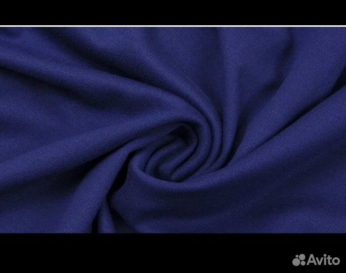 Трикотаж отрез ткань темно синий новый