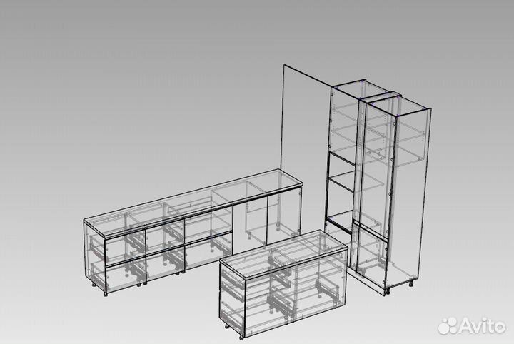 Проектирование мебели в Базис мебельщик