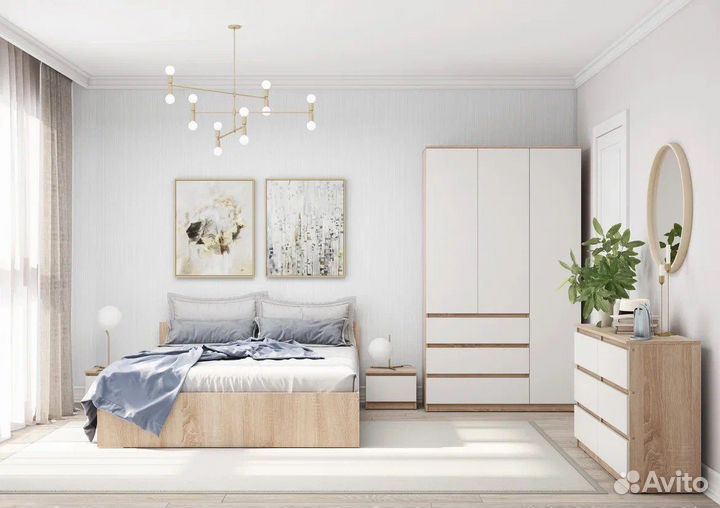 Шкаф распашной 3 створки с ящиками шр-03 сити