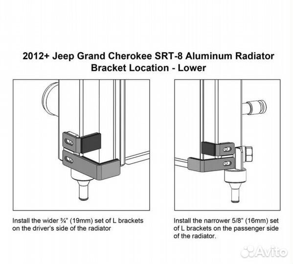 Усиленный радиатор двс Mishimoto для 12-20 Jeep
