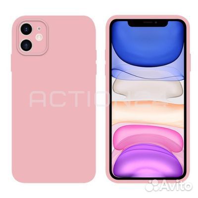 Чехол на iPhone 11 Silicone Case (розовый)