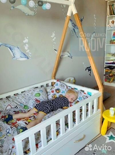 Кровать из бука вигвам