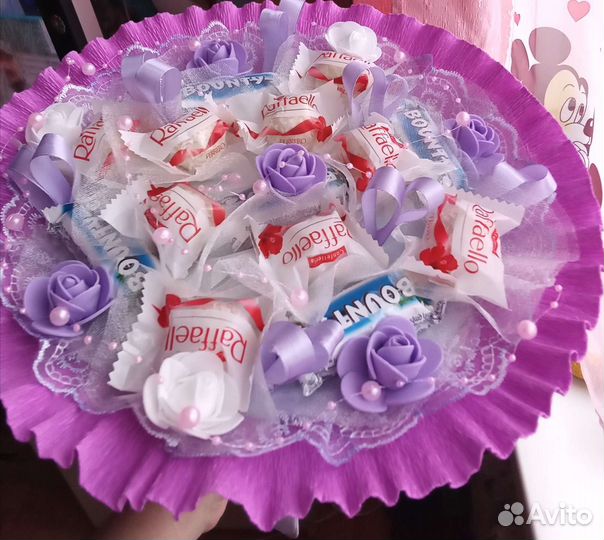 Сладкие букеты из конфет