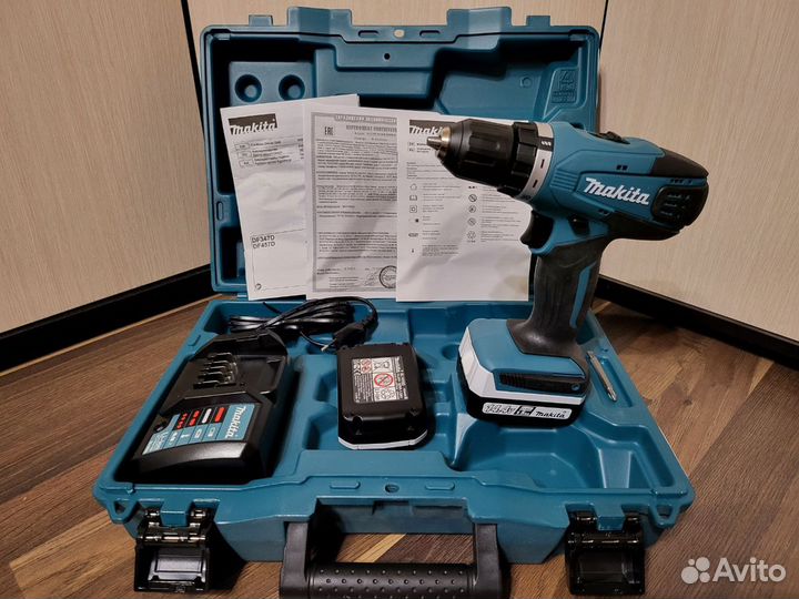 Шуруповерт Makita DF347D, оригинал, новый, в кейсе