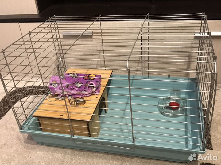 Клетка 58х40х40 см большая поилка и домик