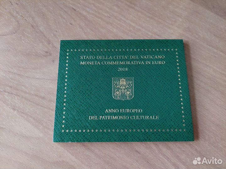 Монета Ватикан 2 ойро 2018 Культурное наследие
