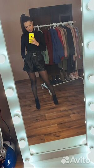 Шорты эко кожа