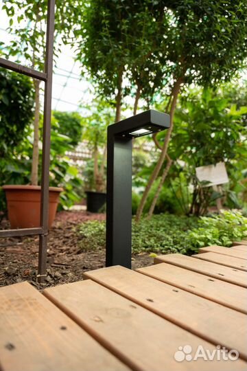 Садовый фонарь наземный черный