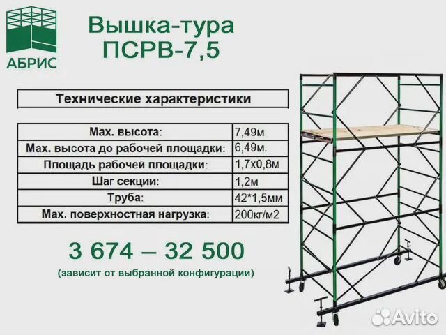 Вышка-тура псрв-21,0 / Вышка-тура в наличии