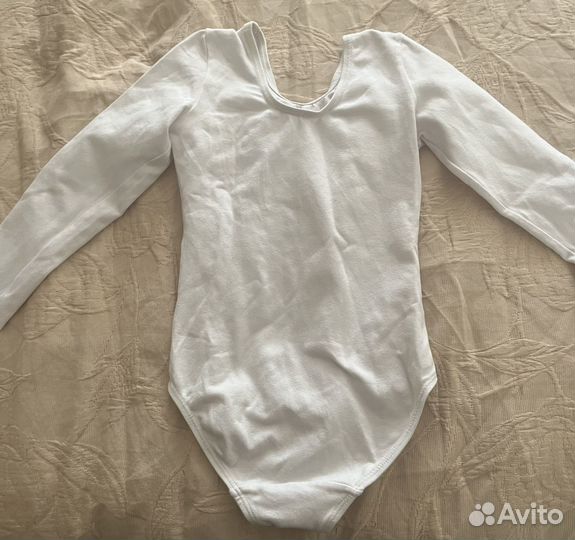 Купальник гимнастический белый 134