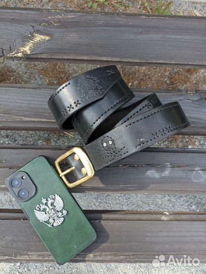 Ремень мужской из натуральной кожи ручной работы