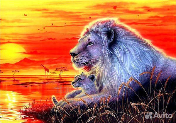 Картина по номерам 40x50 Царь зверей