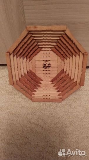 Деревянная ваза для фруктов