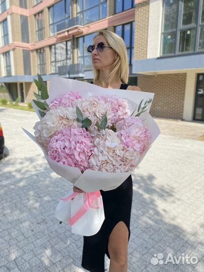 Шикарный монобукет из колумбийских гортензий