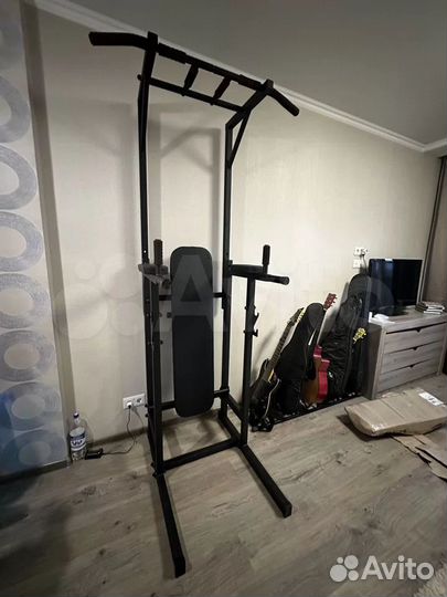 Напольный турник со скамьей 5в1
