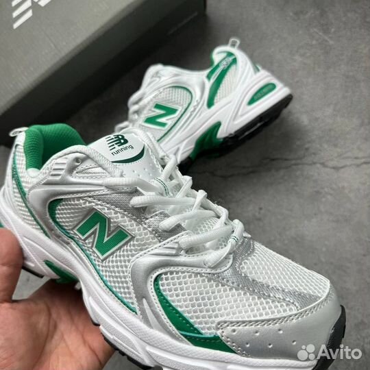 New Balance 530 White Nightwatch Green