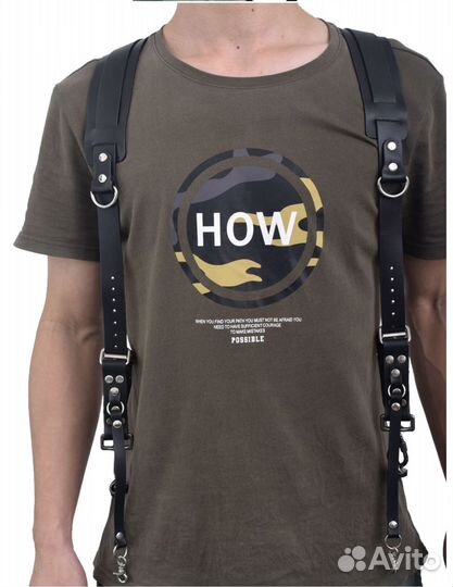 Разгрузка фото кожаный двойной плечевой ремень