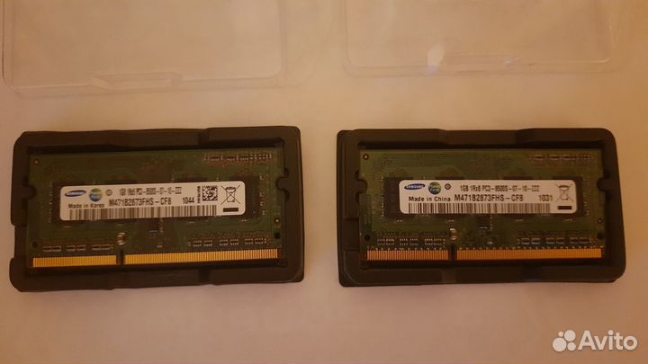 Оперативная память Samsung sodimm ddr3 1Gb X 2шт