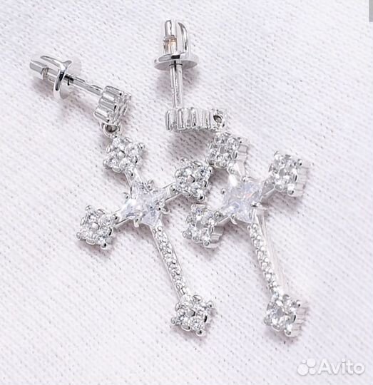 Серьги новые серебро