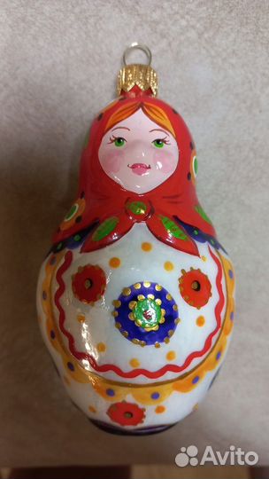 Ёлочная игрушка Матрёшка Весёлый переполох Ариель