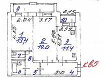 2-к. квартира, 65,7 м², 1/9 эт.