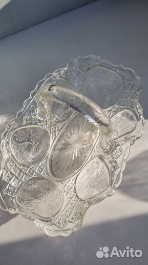 Ваза для конфет конфетница хрусталь СССР