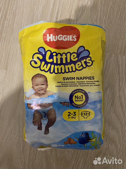 Подгузники для плавания huggies 3-8 кг