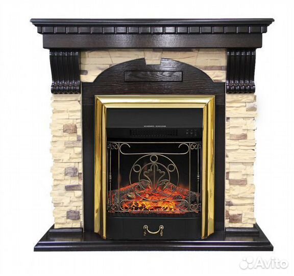 Каминокомплект Dublin арочный сланец с очагом Maje