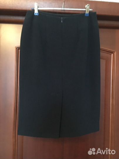 Юбка строгая темно-синяя