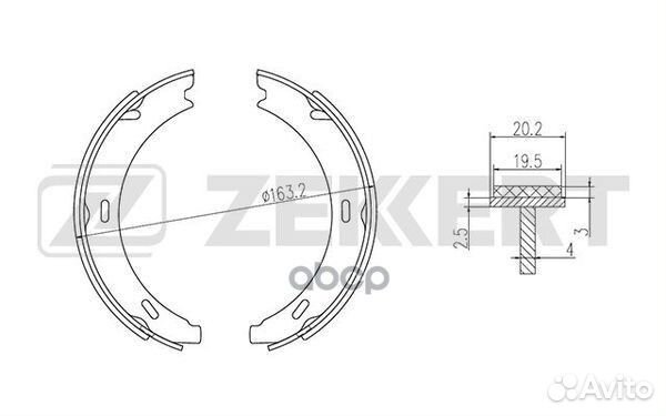 Колодки торм. бараб. задн. MB A-Class (W168 169