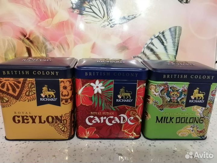 Жестяные баночки из под чая и печенья