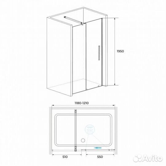 Душевая дверь RGW Tornado TO-18B 120