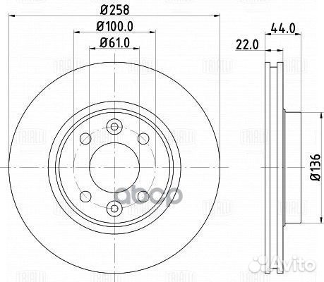 Диск торм. для ам Renault Logan II (13) Sandero II