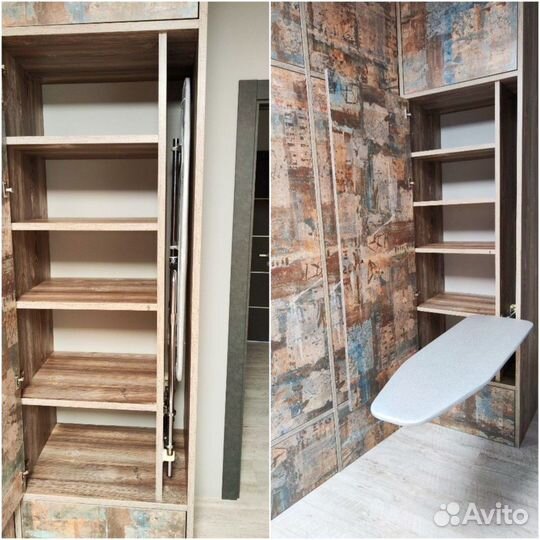 Встраиваемая/встроенная в шкаф гладильная доска