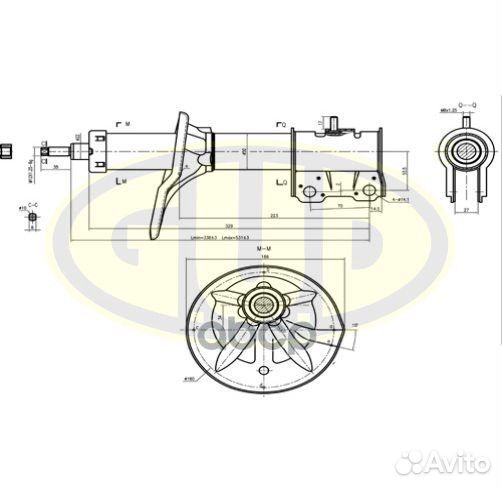 Амортизатор подвески GSA334369 G.U.D