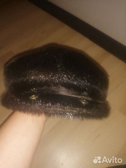 Меховая мужская кепка (мех натур-ный) 57см в окруж